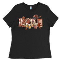 Black football love Ladies Tee - FaDigitalArtStudio