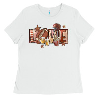 White football love Ladies Tee - FaDigitalArtStudio