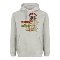 Merry And Bright Pug Heavyweight Hoodie | Teevron