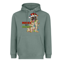 Sage merry and bright pug Heavyweight Hoodie - RanaPortraitStore