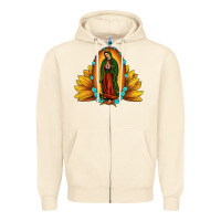 Sandshell sunflower our lady of guadalupe Zipper Hoodie - JahusDesignShop