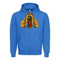 Sunflower Our Lady Of Guadalupe Zipper Hoodie | Teevron