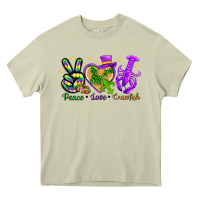 Mossy Peace Love Crawfish Heavy Core Tee - HowdyJamesFarm