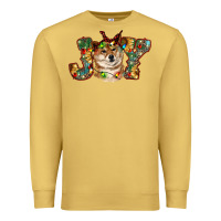 Antique Gold shiba inu christmas joy Premium Sweatshirt - RanaPortraitStore