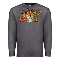 Charcoal Heather shiba inu christmas joy Premium Sweatshirt - RanaPortraitStore