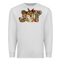 Dove Grey shiba inu christmas joy Premium Sweatshirt - RanaPortraitStore