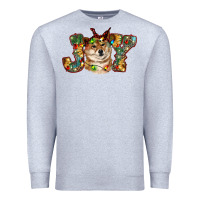 Heather Grey shiba inu christmas joy Premium Sweatshirt - RanaPortraitStore