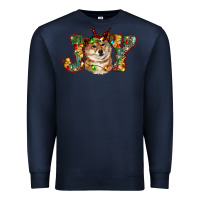 Navy shiba inu christmas joy Premium Sweatshirt - RanaPortraitStore