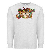 Oatmeal Heather shiba inu christmas joy Premium Sweatshirt - RanaPortraitStore