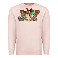 Pale Pink shiba inu christmas joy Premium Sweatshirt - RanaPortraitStore
