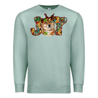 Seafoam shiba inu christmas joy Premium Sweatshirt - RanaPortraitStore