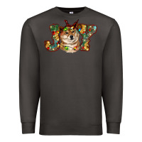 Smoke shiba inu christmas joy Premium Sweatshirt - RanaPortraitStore