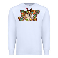 White shiba inu christmas joy Premium Sweatshirt - RanaPortraitStore