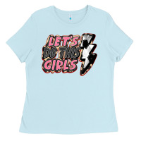 Baby Blue let's do this girls soccer Ladies Tee - FaDigitalArtStudio