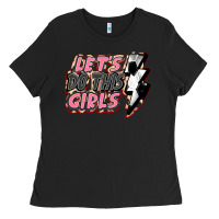 Black let's do this girls soccer Ladies Tee - FaDigitalArtStudio