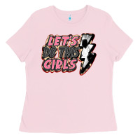 Bubblegum Pink let's do this girls soccer Ladies Tee - FaDigitalArtStudio