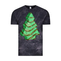Cloud Black green christmas cake Vintage Tee - FaDigitalArtStudio