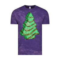 Cloud Purple green christmas cake Vintage Tee - FaDigitalArtStudio