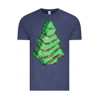 Vintage Denim green christmas cake Vintage Tee - FaDigitalArtStudio