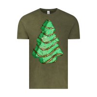 Vintage Olive green christmas cake Vintage Tee - FaDigitalArtStudio