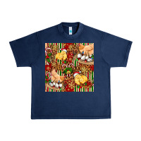 Navy christmas chicken Urban Heavy Tee - FaDigitalArtStudio