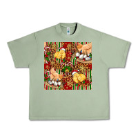 Oil Green christmas chicken Urban Heavy Tee - FaDigitalArtStudio