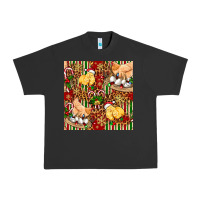Pigment Black christmas chicken Urban Heavy Tee - FaDigitalArtStudio