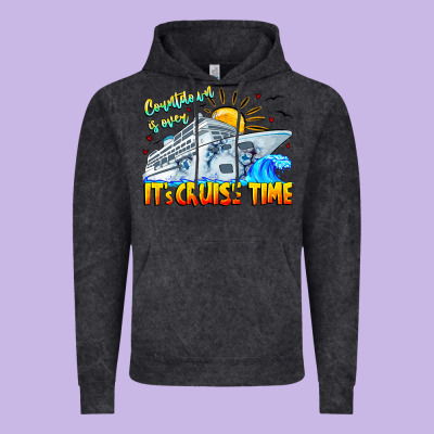 Countdown Is Over It's Cruise Time Vintage Hoodie Designed By Cowhidedigitalart