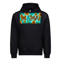 Black western mama with sunflowers and cactus Urban Hoodie - RanaPortraitStore