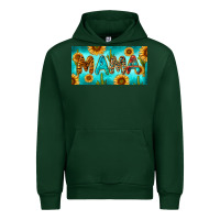 Forest Green western mama with sunflowers and cactus Urban Hoodie - RanaPortraitStore