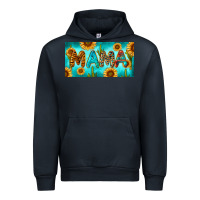 Navy western mama with sunflowers and cactus Urban Hoodie - RanaPortraitStore