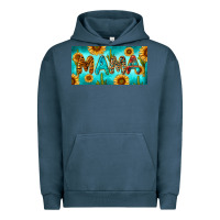 Pigment Midnight Navy western mama with sunflowers and cactus Urban Hoodie - RanaPortraitStore