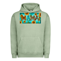 Pigment Oil Green western mama with sunflowers and cactus Urban Hoodie - RanaPortraitStore