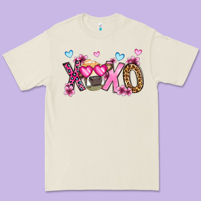 Xoxo Cow Valentine's Day Premium Tee Designed By Oliviacreatesart