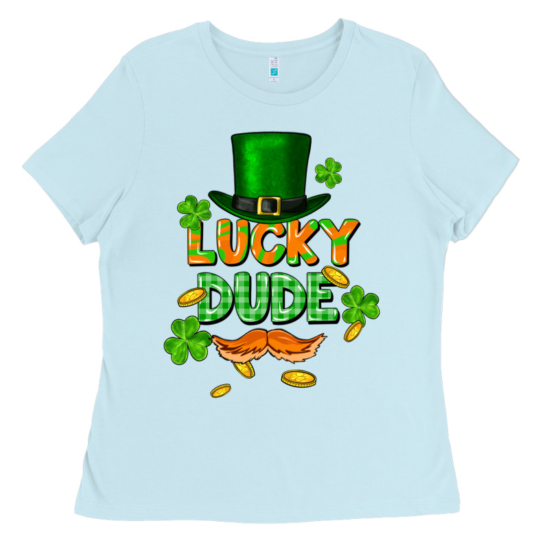 Lucky Dude St. Patricks Day Ladies Tee by FaDigitalArtStudio | Teevron