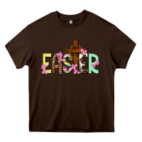 Chocolate Brown Easter crown of thorns Easter Day Heavy Core Tee - HowdyJamesFarm