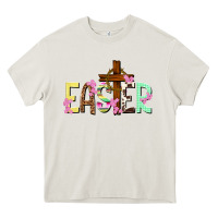 Cream Easter crown of thorns Easter Day Heavy Core Tee - HowdyJamesFarm
