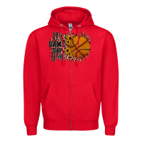 Red it's game day y'all basketball Zipper Hoodie - JahusDesignShop