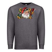 Charcoal Heather santa joy with sunflowers Premium Sweatshirt - RanaPortraitStore