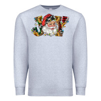 Heather Grey santa joy with sunflowers Premium Sweatshirt - RanaPortraitStore