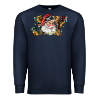 Navy santa joy with sunflowers Premium Sweatshirt - RanaPortraitStore