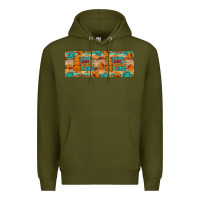 Army Green Autumn leaves and pumpkin please 11 oz mug Premium Hoodie - Artiststas