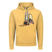 Vintage Mustard Forklift Vintage Hoodie - LillyAllenDesigns
