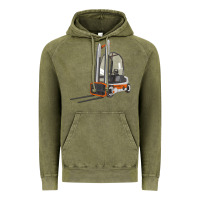 Vintage Olive Forklift Vintage Hoodie - LillyAllenDesigns