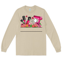 Mushroom Hair Stylist Your Textt Long Sleeve Tee - CowhideDigitalArt