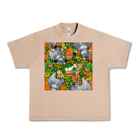 Burro St. Patricks Chicken With Cupcake Leopard Urban Heavy Tee - FaDigitalArtStudio