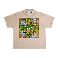 French Oak St. Patricks Chicken With Cupcake Leopard Urban Heavy Tee - FaDigitalArtStudio