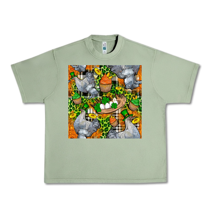 St. Patricks Chicken With Cupcake Leopard Urban Heavy Tee by FaDigitalArtStudio | Teevron