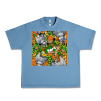 Pebble Blue St. Patricks Chicken With Cupcake Leopard Urban Heavy Tee - FaDigitalArtStudio