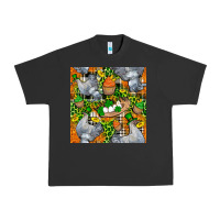 Pigment Black St. Patricks Chicken With Cupcake Leopard Urban Heavy Tee - FaDigitalArtStudio